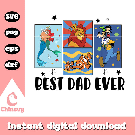 Disney characters best dad ever svg, disney character​ svg