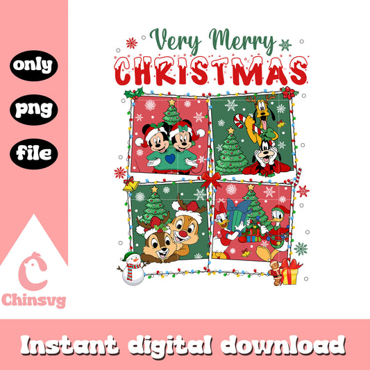 Disney couple very merry christmas png, very merry christmas disney​ png