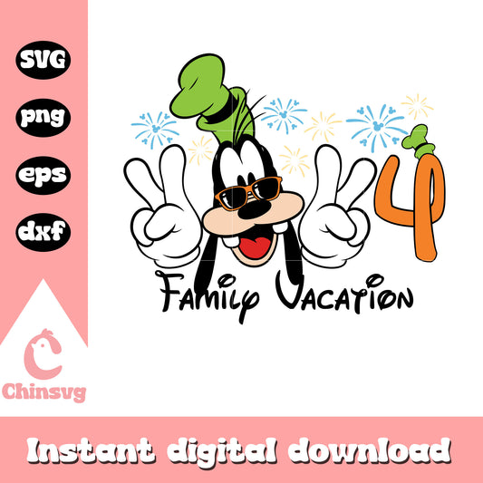 Disney goofy head 2024 family vacation svg, goofy face​ svg
