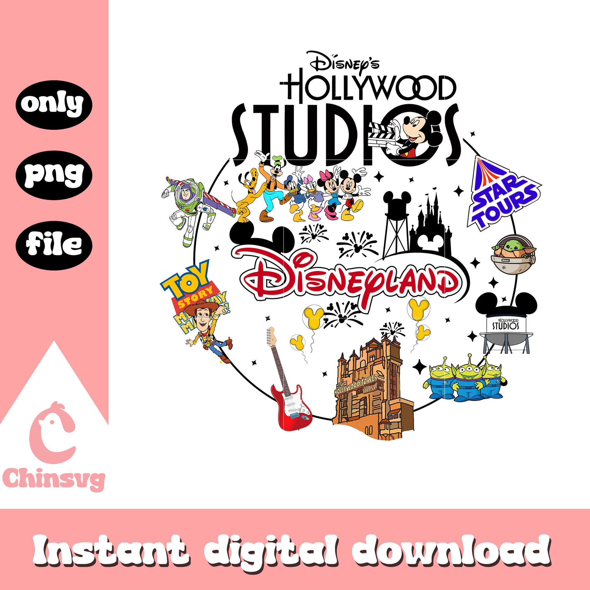 Disney's hollywood studios disneyland png, hollywood png, disneyland png