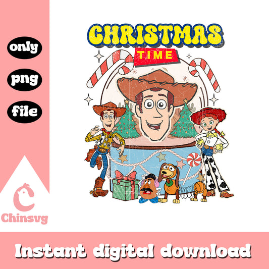 Disney woody friends christmas time png, toy story christmas png