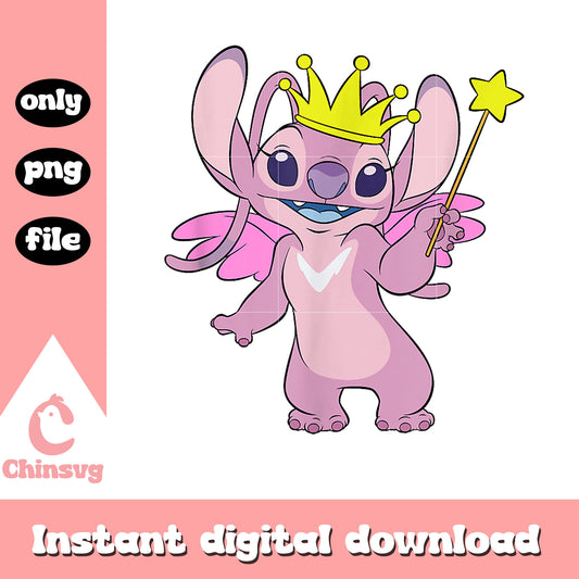 Disney angel christmas holiday fairy png, angel stitch png