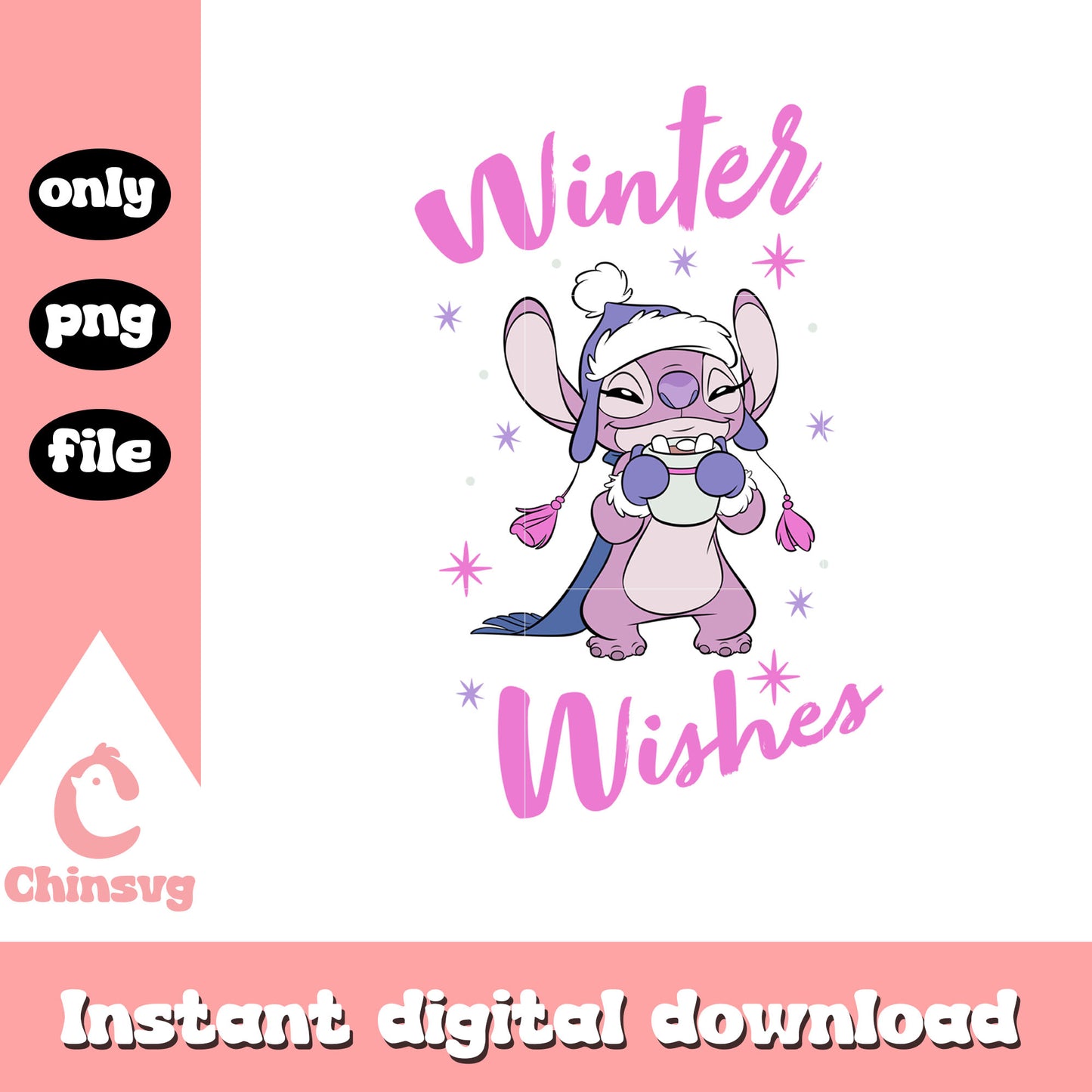 Disney angel christmas winter wishes png, angel character png