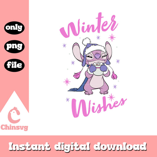 Disney angel christmas winter wishes png, angel character png