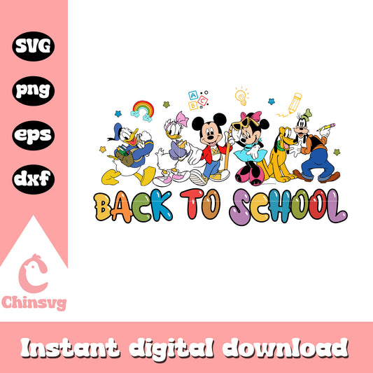 Disney back to school svg, mickey school svg, disney svg
