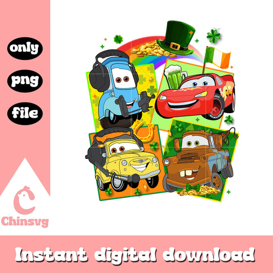 Disney cars character patrick day png, disney car png, patrick day png