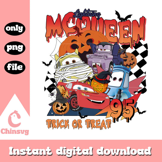 Disney cars on halloween night png, halloween costume png, disney cartoon png
