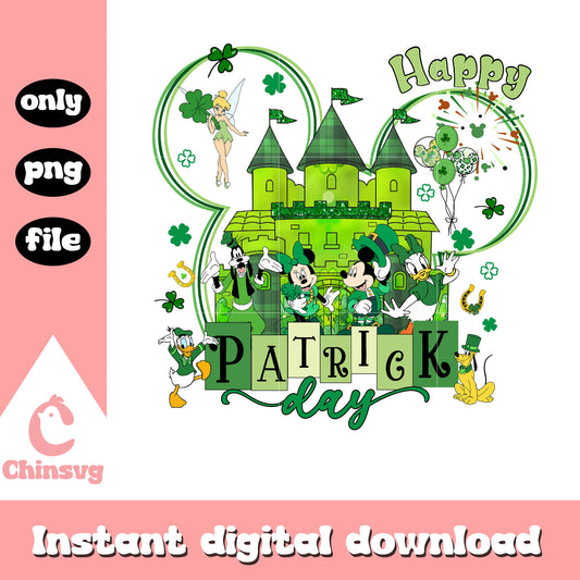 Disney casstle happy patrick png, saint patrick day png