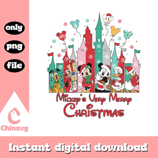 Disney castle mickey's very merry christmas png, disneyland png