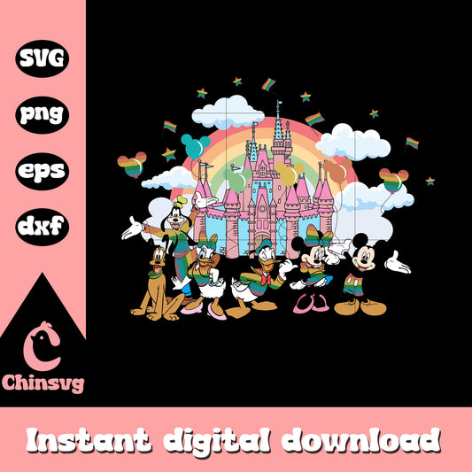 Disney castle mickey friends svg, mickey and friends svg, disney svg