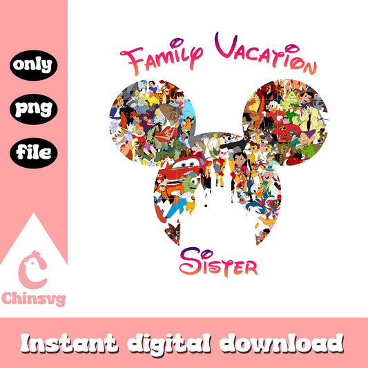 Disney casts family vacation sister png, family vacation png