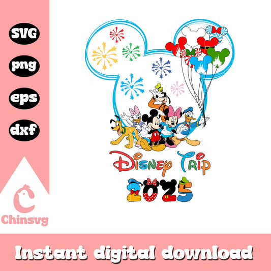 Disney characters disney trip svg, disney trip svg, mickey svg