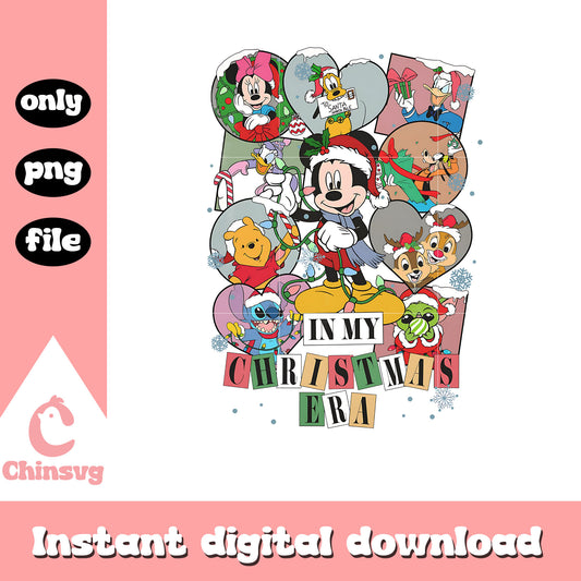 Disney characters in my christmas era png, disney christmas​ png