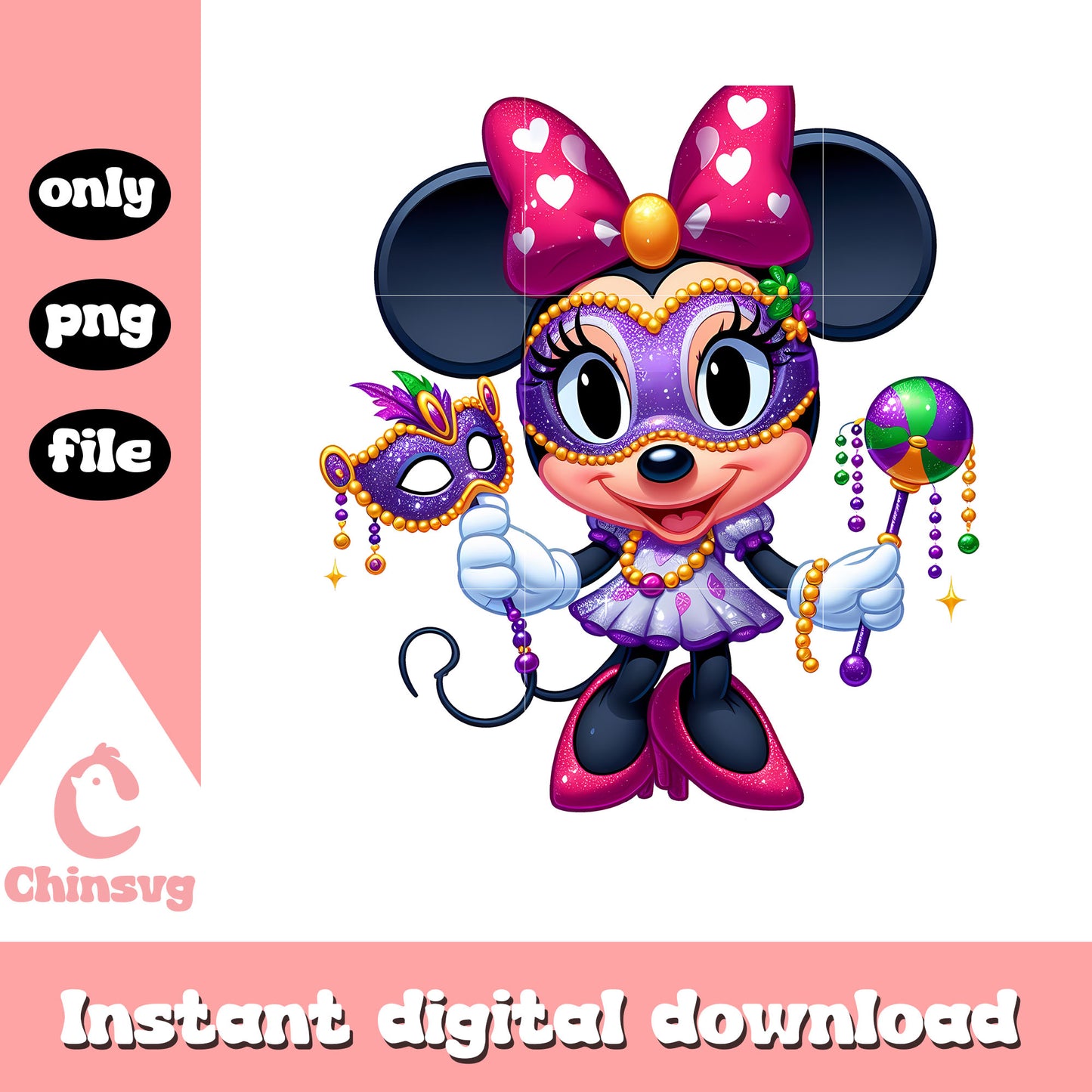 Disney characters mardi gras day png, mardi gras day png