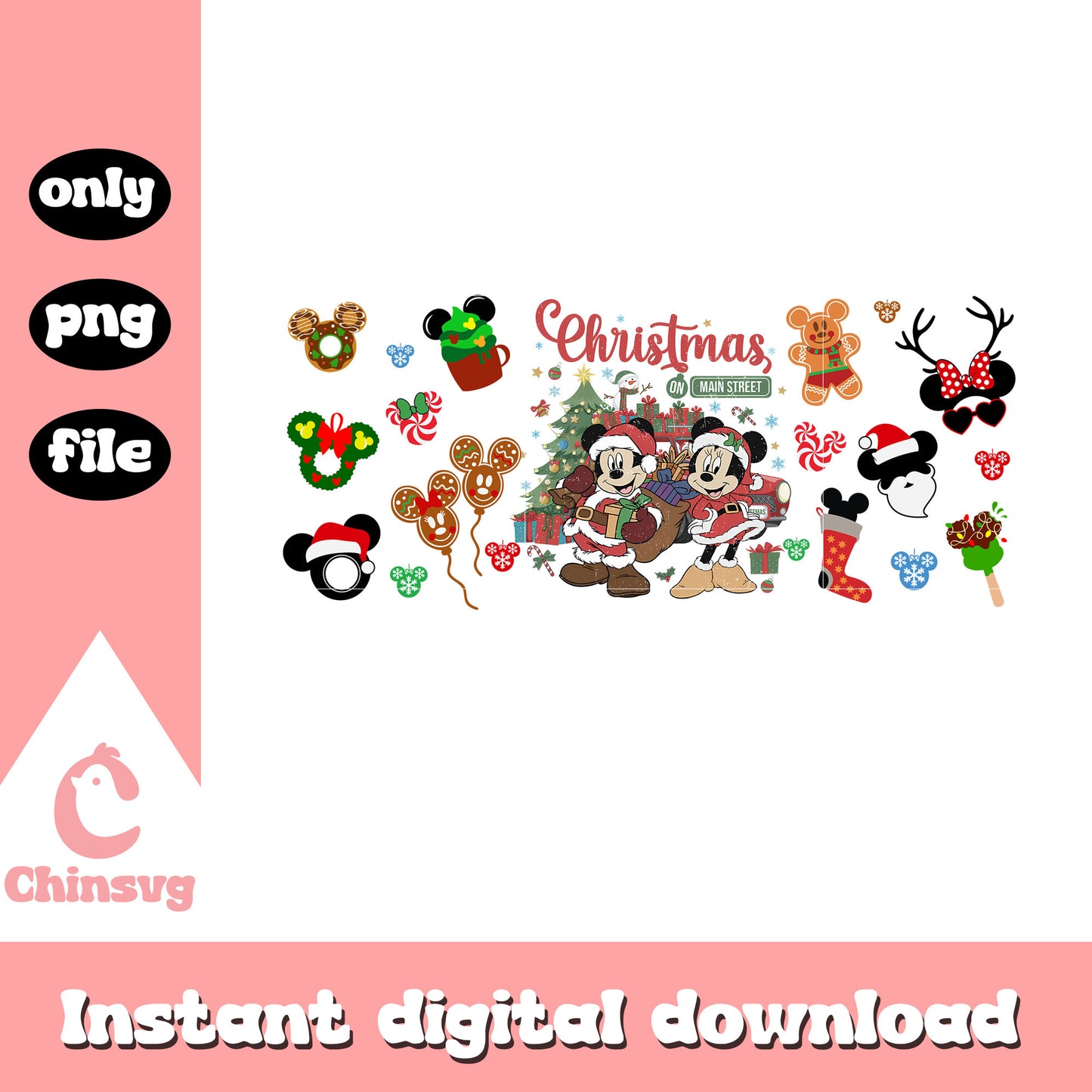 Disney christmas mickey minnie couple png, disney at christmas png
