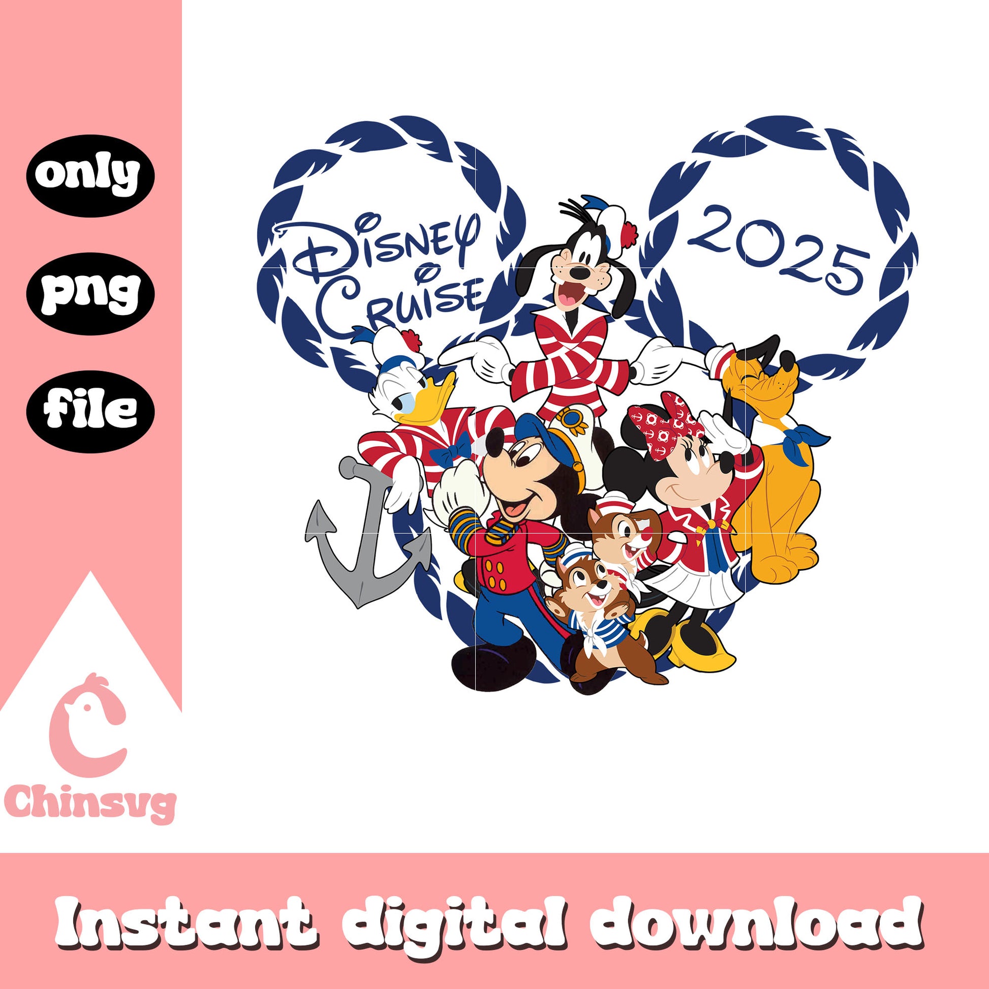 Disney cruise 2025 png, mickey character png, disney trip png