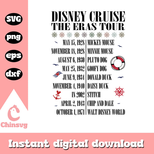 Disney cruise the eras tour design svg, disney cruises​ svg