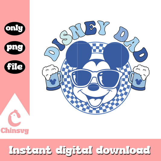 Disney dad mickey head beer png, disney dad png, mickey png