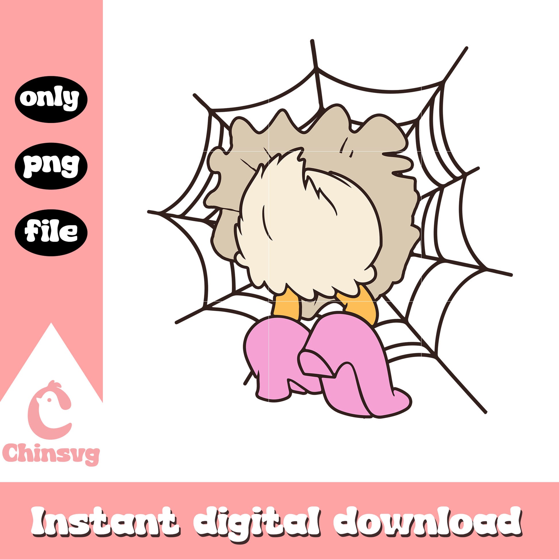 Disney daisy ass spiderweb design png, disney daisy movie png