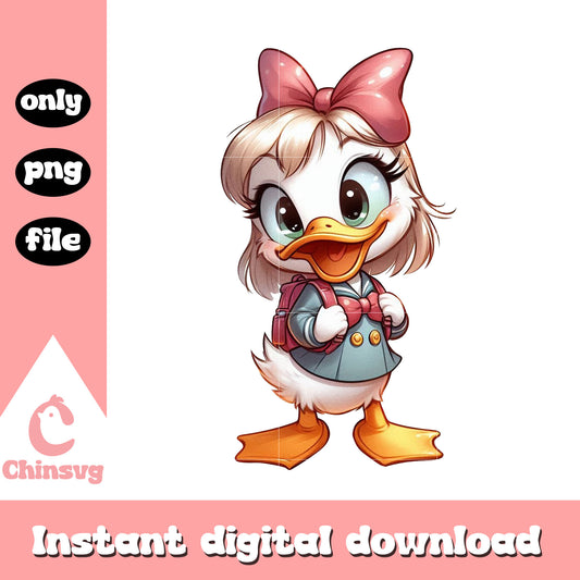 Disney daisy duck student png, school on cartoon png