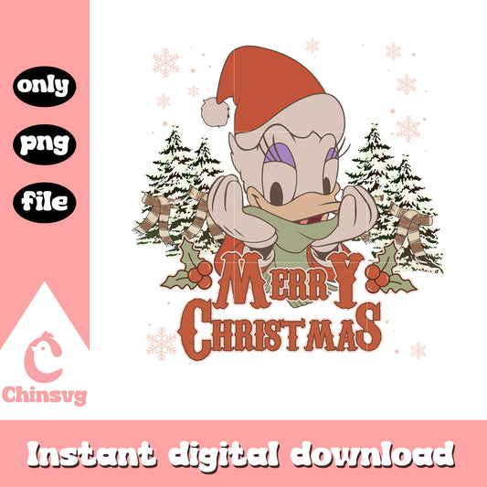 Disney daisy merry christmas png, disney christmas tree png