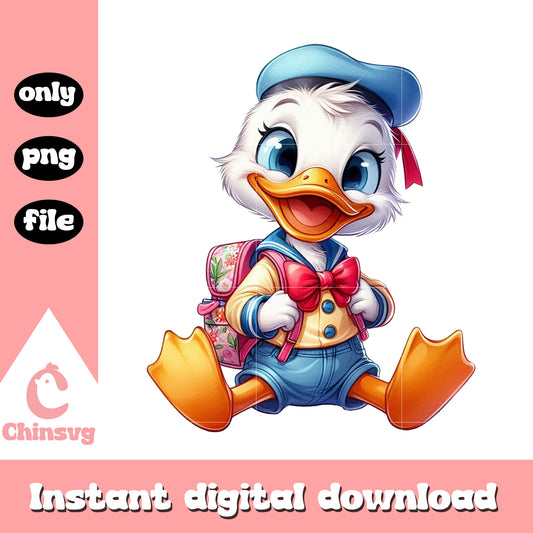 Disney donald duck student png, school on cartoon png