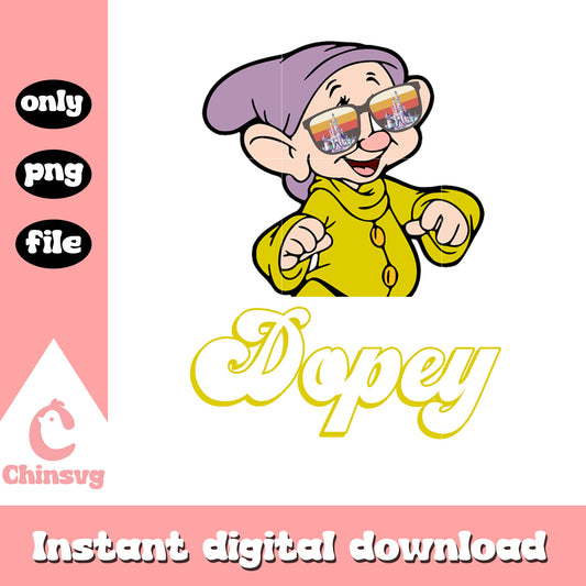 Disney dwarf dopey design png, disney characters movie png