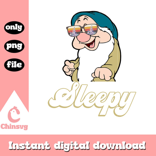 Disney dwarf sleepy character design png, disney seven dwarfs​ png