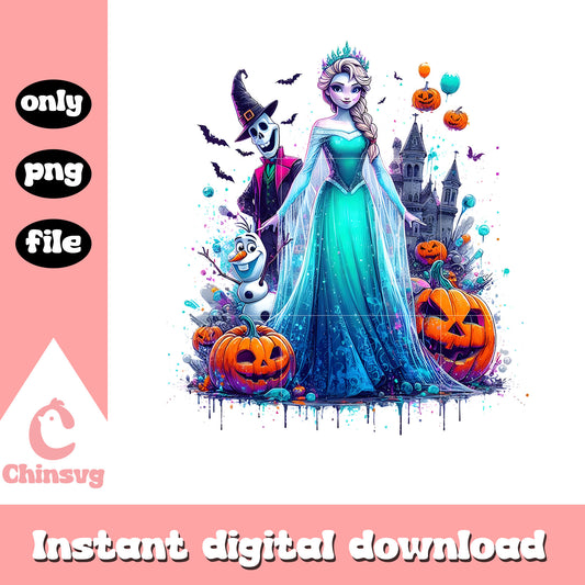Disney else princess halloween png, elsa frozen halloween png