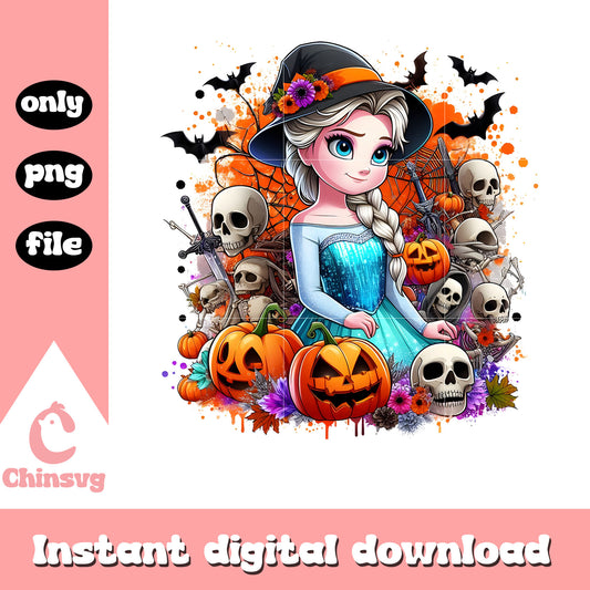 Disney else witch flower halloween png, elsa disney png