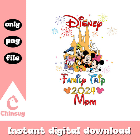 Disney family trip mom png, mickey friends png, family trip png