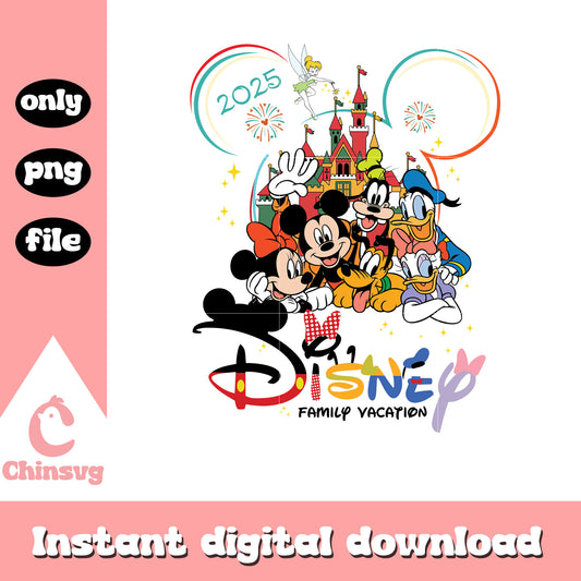 Disney family vacation png, mickey mouse png, disney family png