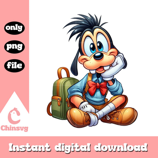 Disney goofy character back to school png, disney school png