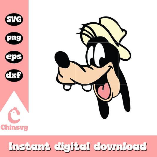Disney goofy dog face svg, goofy svg, disney characters svg