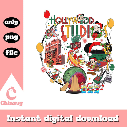 Disney hollywood studios mickey chrismas png, disney christmas png