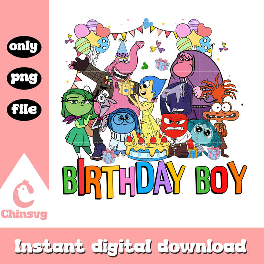 Disney inside out birthday boy png, inside out cartoon​ png