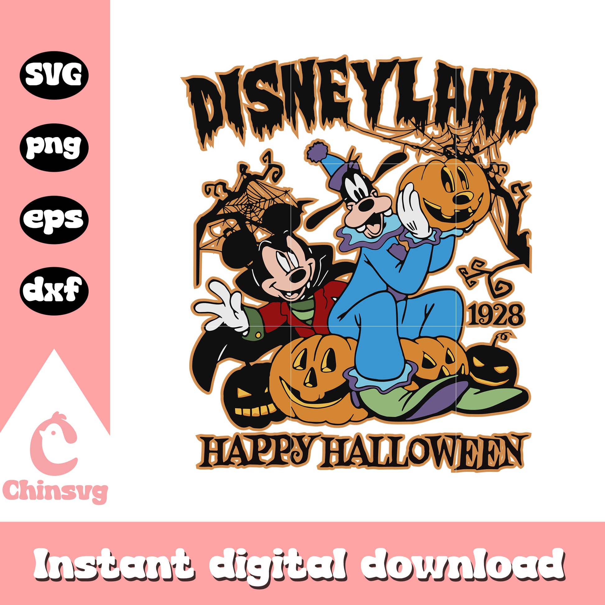 Disneyland happy halloween design svg