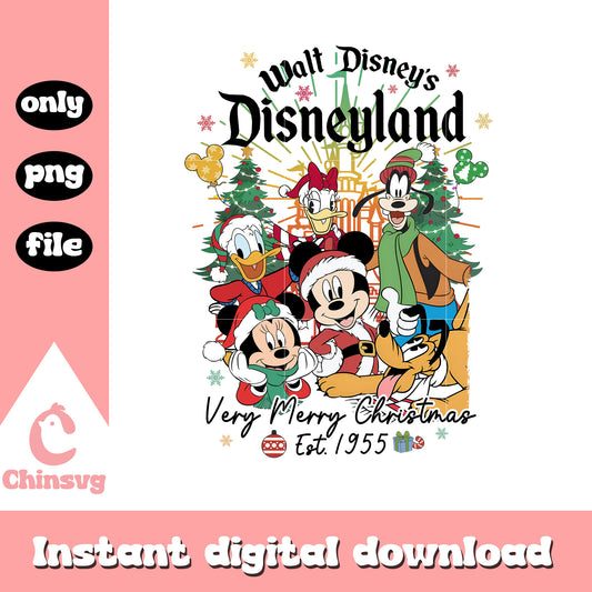 Disneyland mickey friends christmas png, disneyland christmas​ png