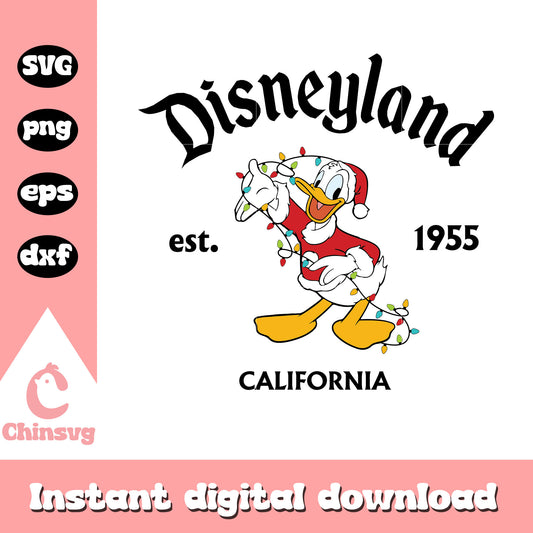 Disneyland california donald duck svg, disney christmas svg