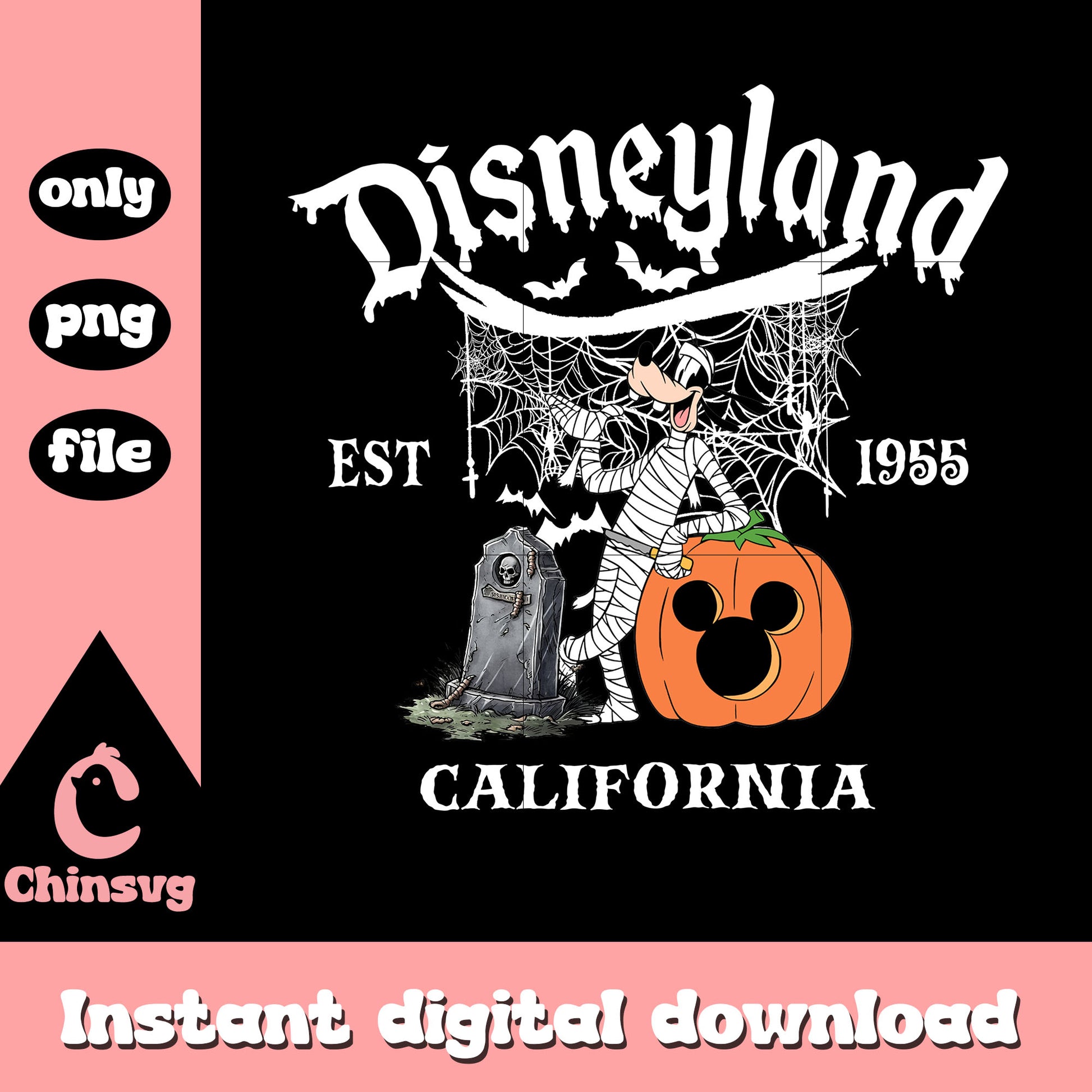Disneyland california est 1955 goofy png, goofy disney png