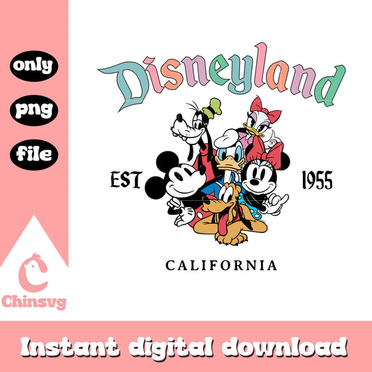 Disneyland california est 1955 png, disneyland png, mickey png