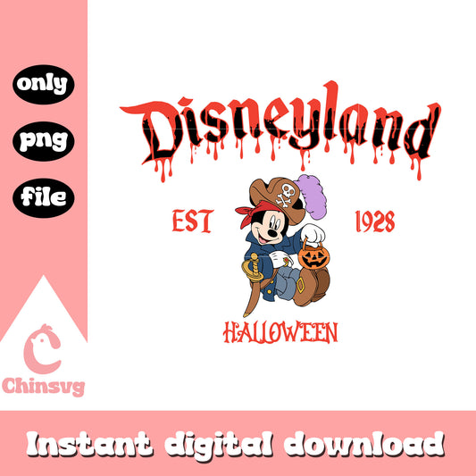 Disneyland est 1928 halloween mickey design png, halloween holiday png