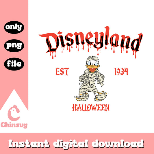 Disneyland est 1940 halloween donald png, trick or treat png