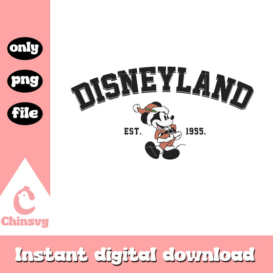 Disneyland est 1955 mickey retro design png, mickey mouse png