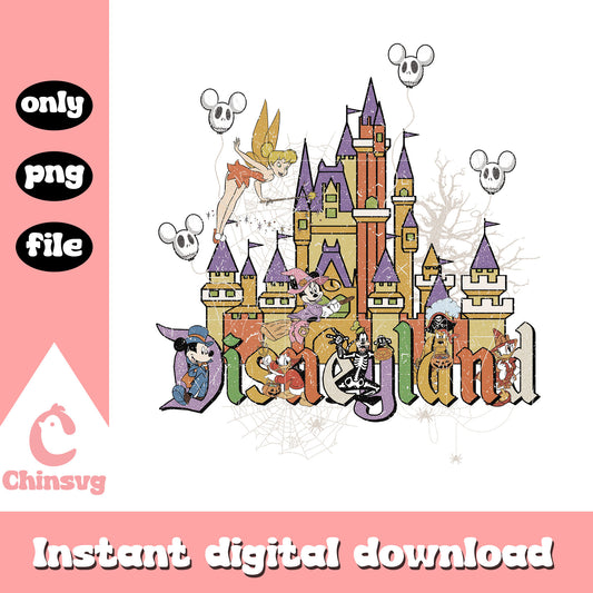 Disneyland mickey castle halloween clipart png, disneyland png