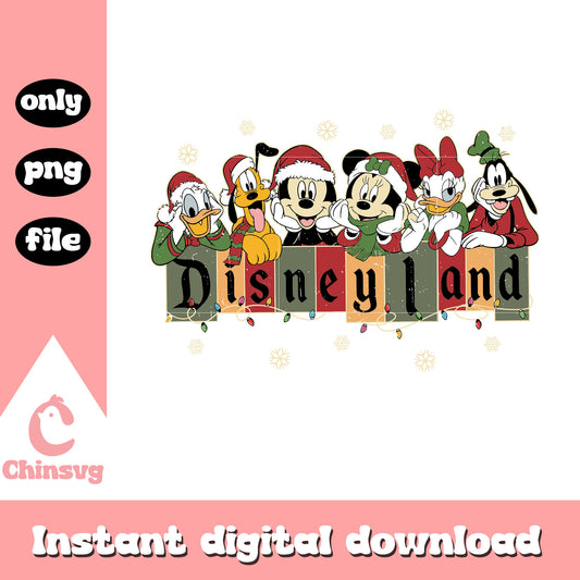 Disneyland mickey freinds merry christmas png, christmas day png