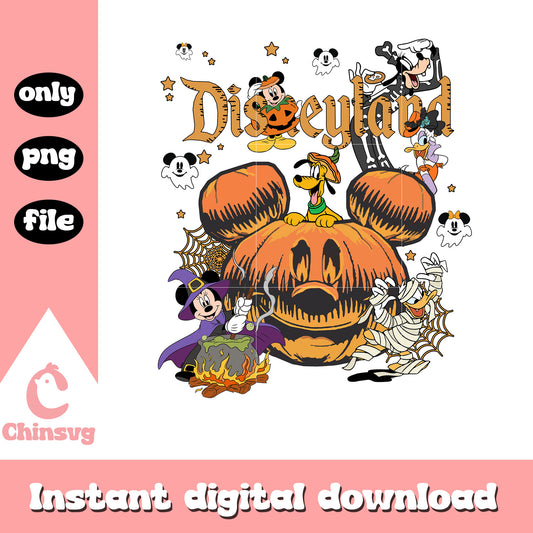 Disney land mickey pumpkin design png, mickey movie png