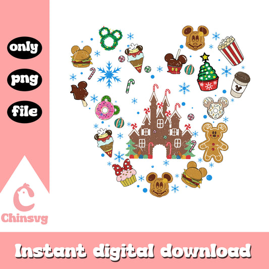 Disneyland on christmas png, christmas movies on disney​ png