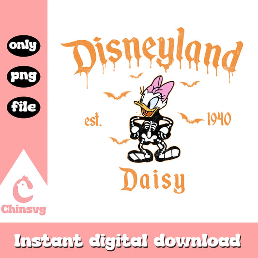 Disneyland skeleton daisy est 1940 design png, disneyland png