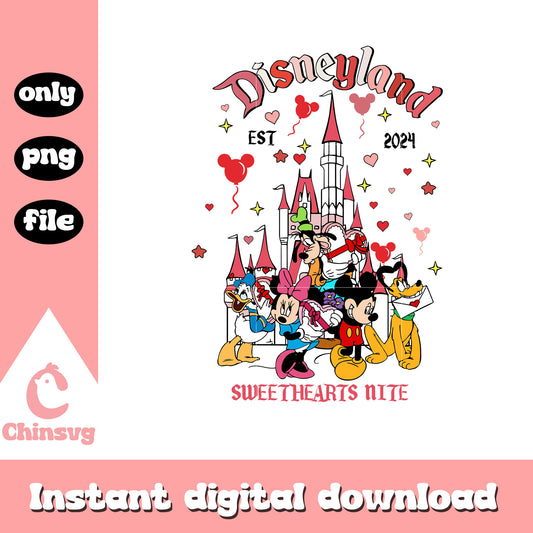 Disneyland sweethearts nite png, disneyland png, mickey and friends png